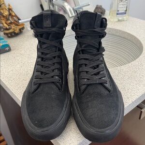 Frye Black High-Top Suede Sneakers